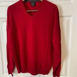 Jos. A. Bank Men's Red V-Neck Sweater